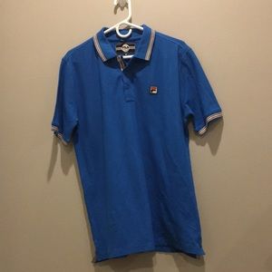Fila men’s polo bright blue sz medium